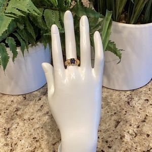 Solid 10K Gold XOX Iolite Ring